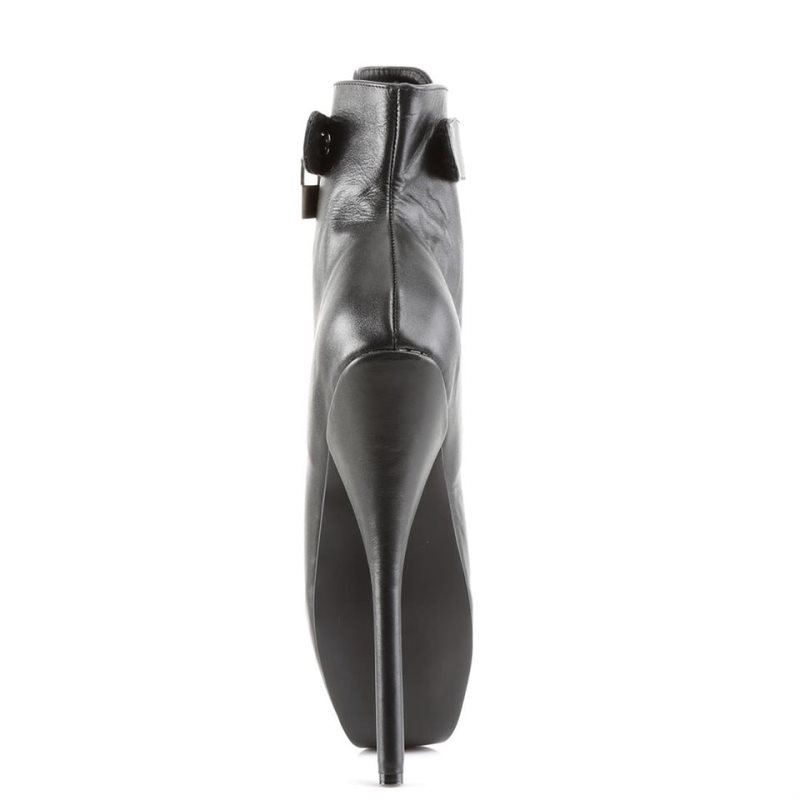 Pleaser Ballet-1025 Leather Laarzen Dames Zwart | PSXLJ-BE
