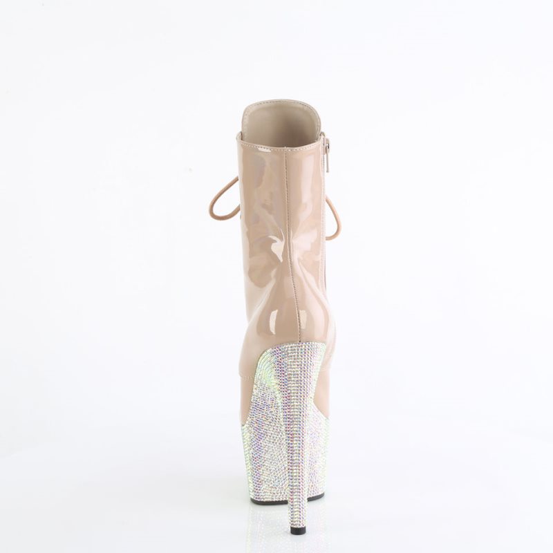 Pleaser Bejeweled-1020-7 Laarzen Dames Beige | ZPAHT-BE