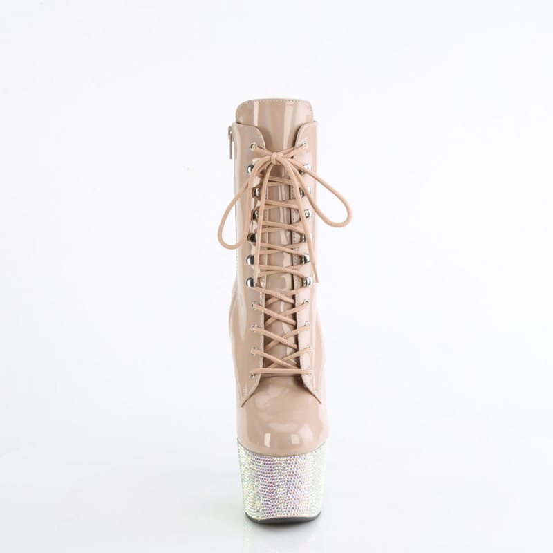 Pleaser Bejeweled-1020-7 Laarzen Dames Beige | ZPAHT-BE