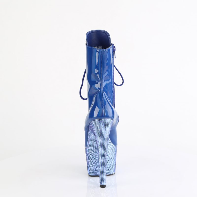 Pleaser Bejeweled-1020-7 Laarzen Dames Blauw | INKSO-BE
