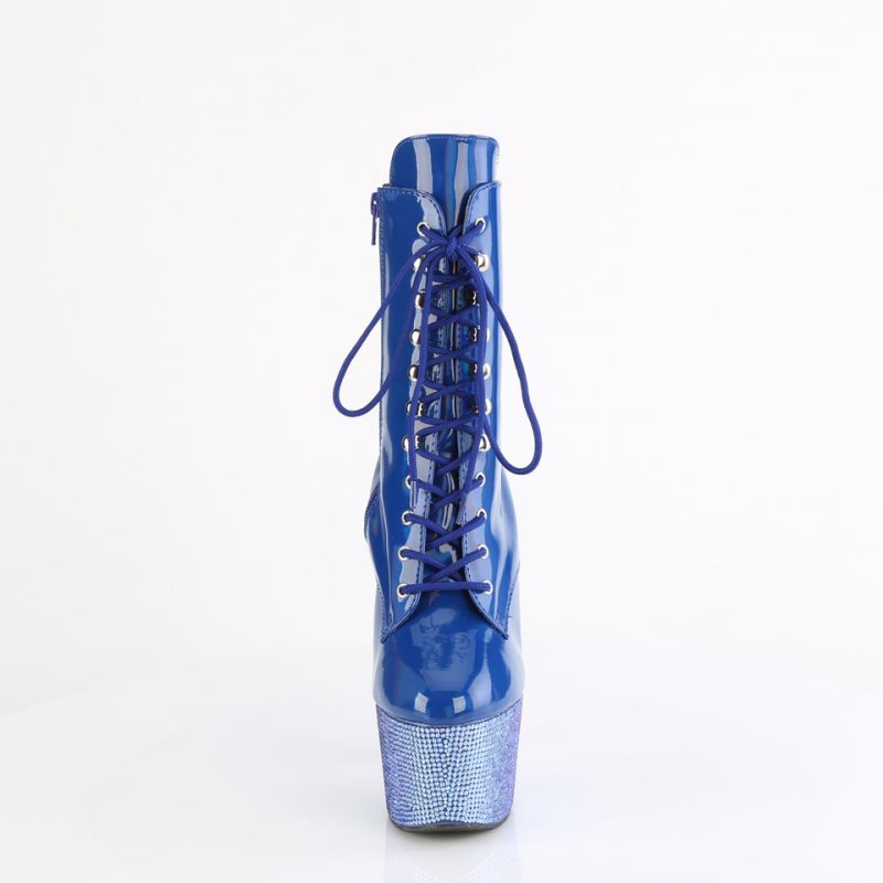 Pleaser Bejeweled-1020-7 Laarzen Dames Blauw | INKSO-BE