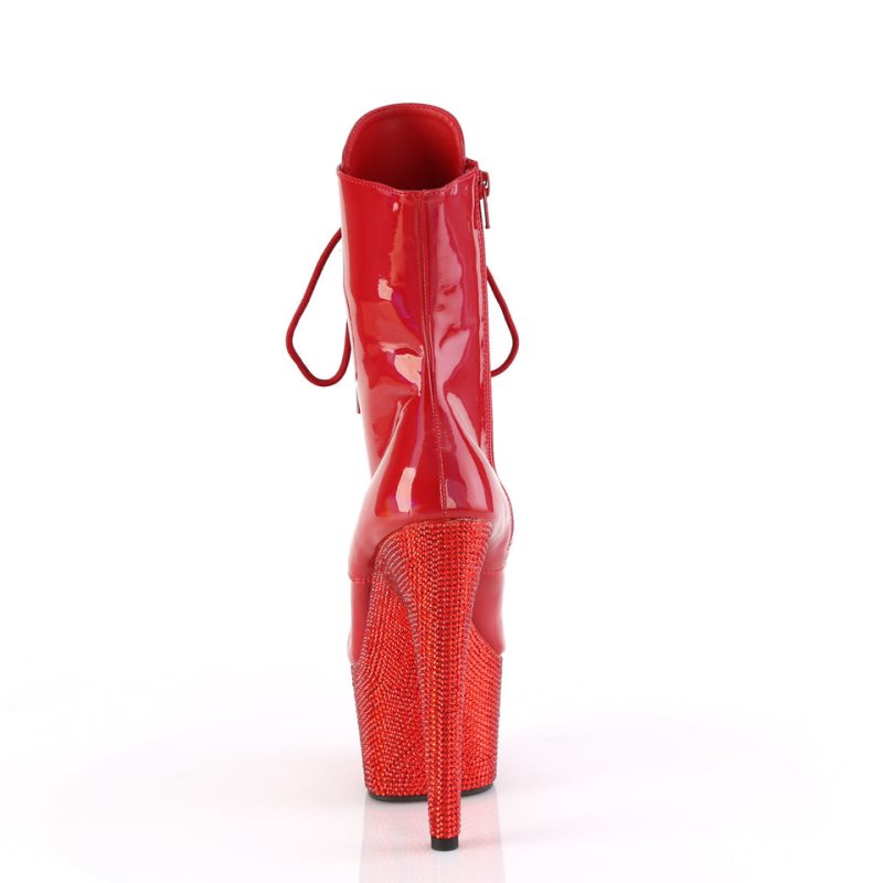 Pleaser Bejeweled-1020-7 Laarzen Dames Rood | KWTXD-BE
