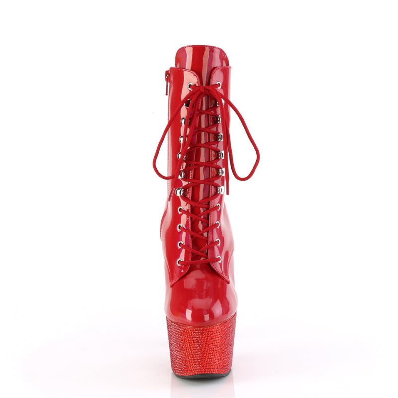 Pleaser Bejeweled-1020-7 Laarzen Dames Rood | KWTXD-BE