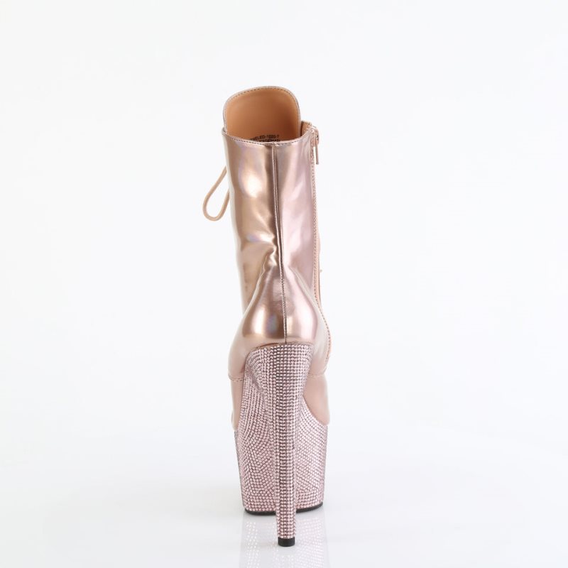Pleaser Bejeweled-1020-7 Laarzen Dames Roze Goud | CKSJE-BE