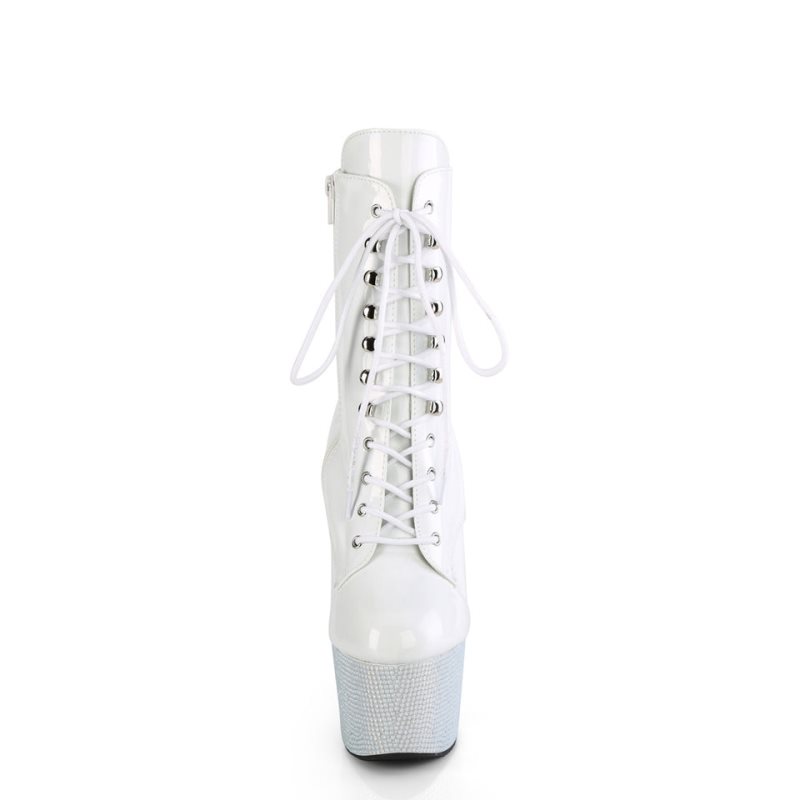 Pleaser Bejeweled-1020-7 Laarzen Dames Wit | QSWAF-BE