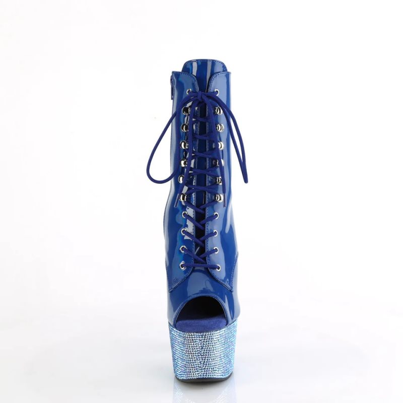 Pleaser Bejeweled-1021-7 Laarzen Dames Blauw | GWVOU-BE