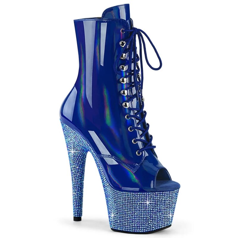 Pleaser Bejeweled-1021-7 Laarzen Dames Blauw | GWVOU-BE