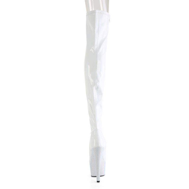 Pleaser Bejeweled-3011-7 Hoge Hakken Dames Wit | ERPJV-BE
