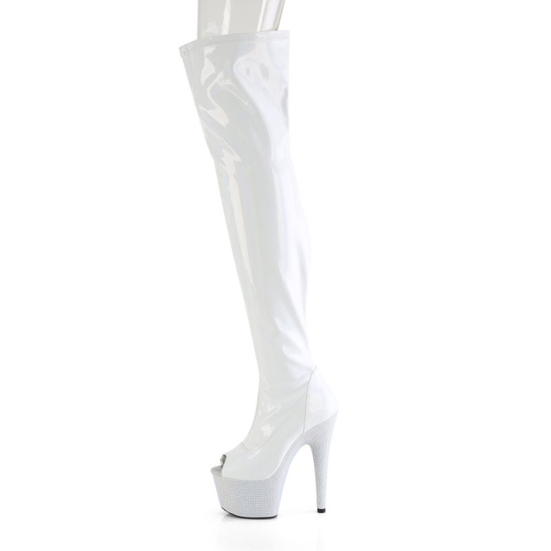 Pleaser Bejeweled-3011-7 Hoge Hakken Dames Wit | ERPJV-BE