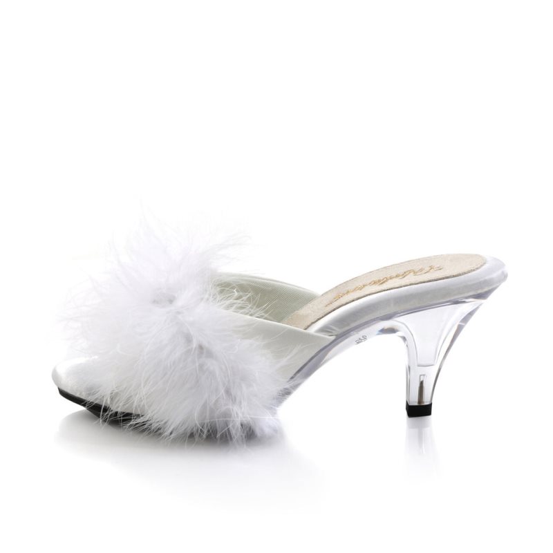 Pleaser Belle-301F Badslippers Dames Wit | FHDVR-BE