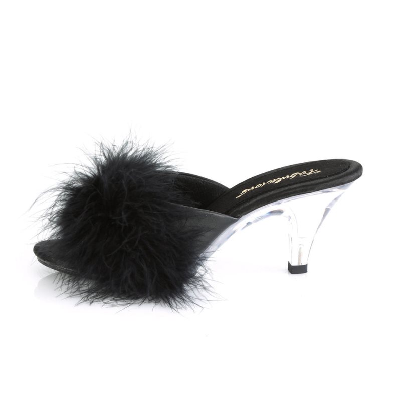 Pleaser Belle-301F Badslippers Dames Zwart | KUHMA-BE