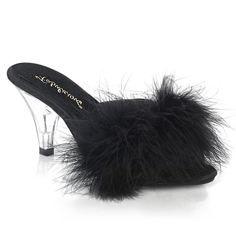 Pleaser Belle-301F Badslippers Dames Zwart | KUHMA-BE