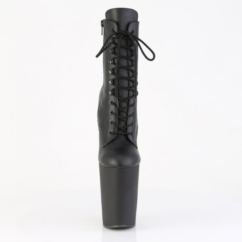 Pleaser Bewitched-1020 Faux Leather Laarzen Dames Zwart | GLHJI-BE