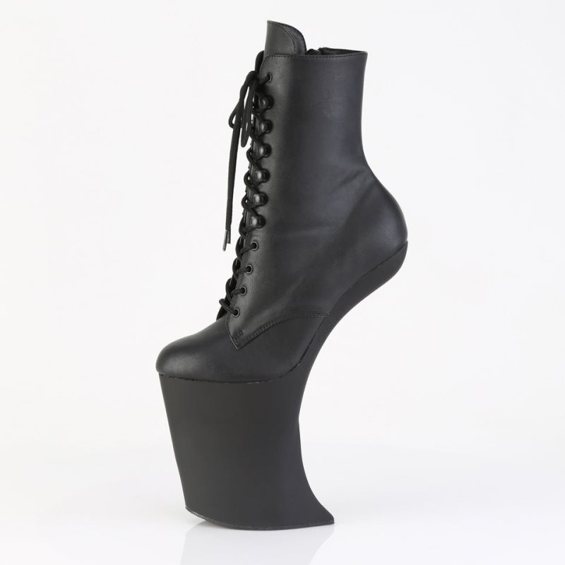 Pleaser Bewitched-1020 Faux Leather Laarzen Dames Zwart | GLHJI-BE