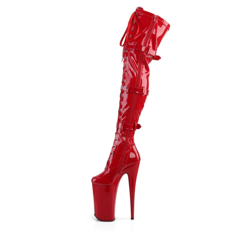 Pleaser Beyond-3028 Hoge Hakken Dames Rood | KNEMA-BE