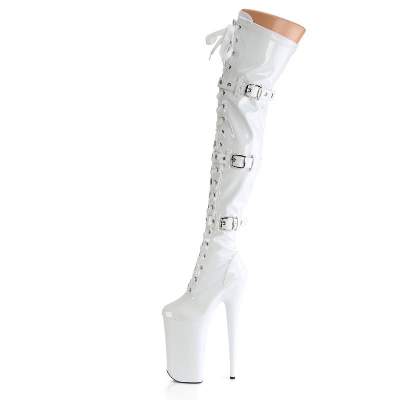 Pleaser Beyond-3028 Hoge Hakken Dames Wit | GFDOW-BE