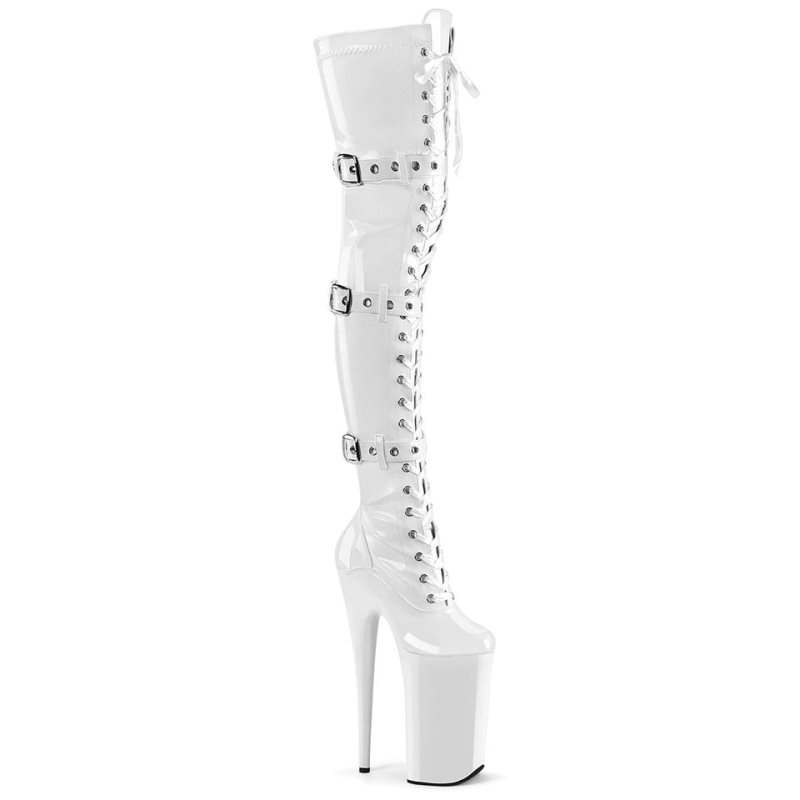 Pleaser Beyond-3028 Hoge Hakken Dames Wit | GFDOW-BE