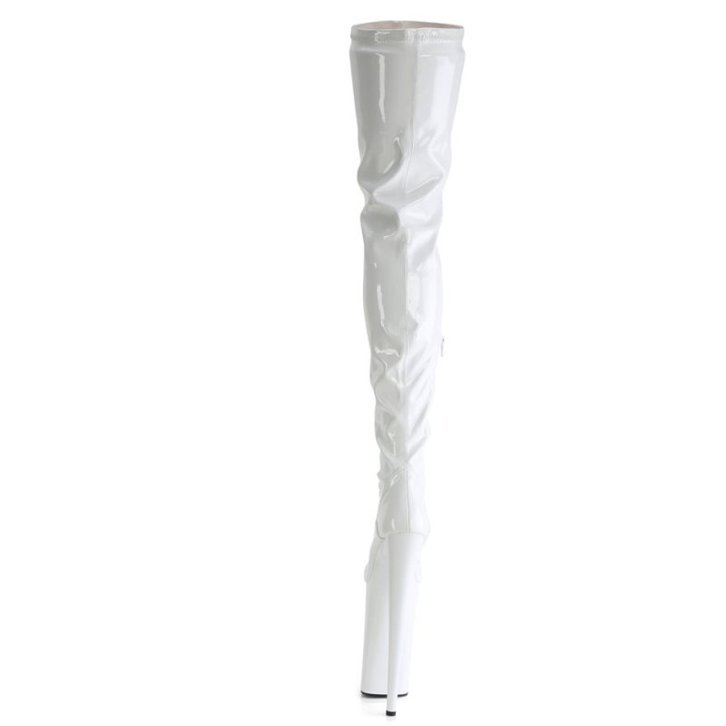 Pleaser Beyond-4000 Hoge Hakken Dames Wit | MWZLQ-BE