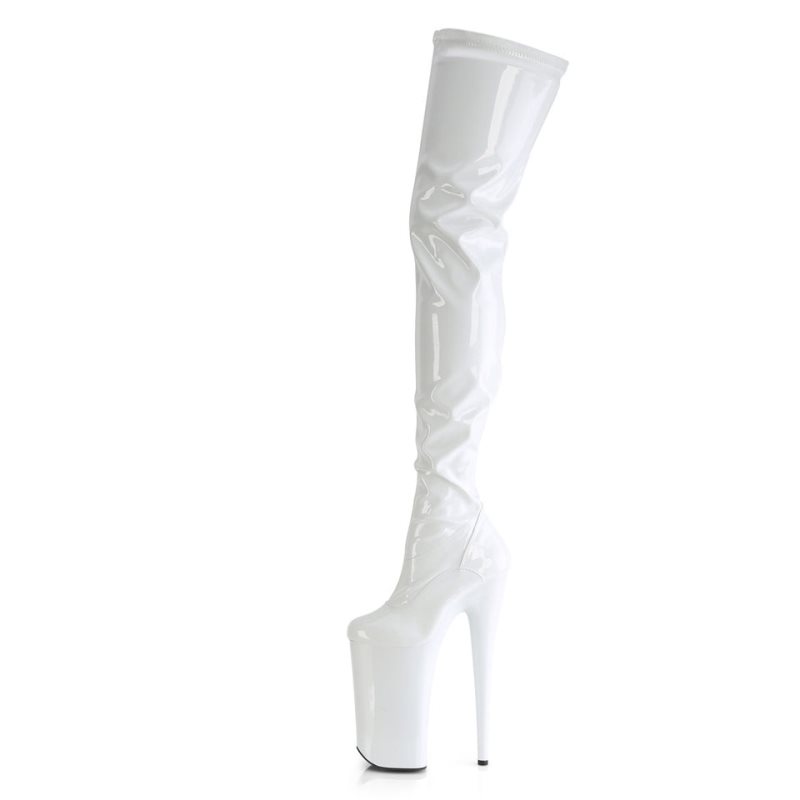 Pleaser Beyond-4000 Hoge Hakken Dames Wit | MWZLQ-BE