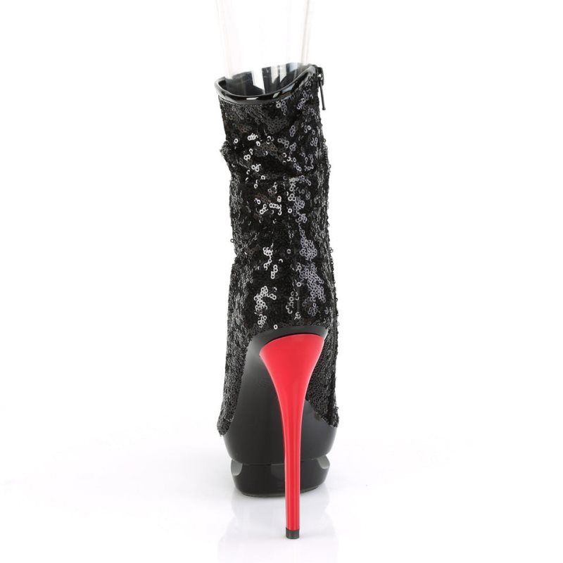 Pleaser Blondie-R-1008 Laarzen Dames Zwart Rood | LIYRB-BE
