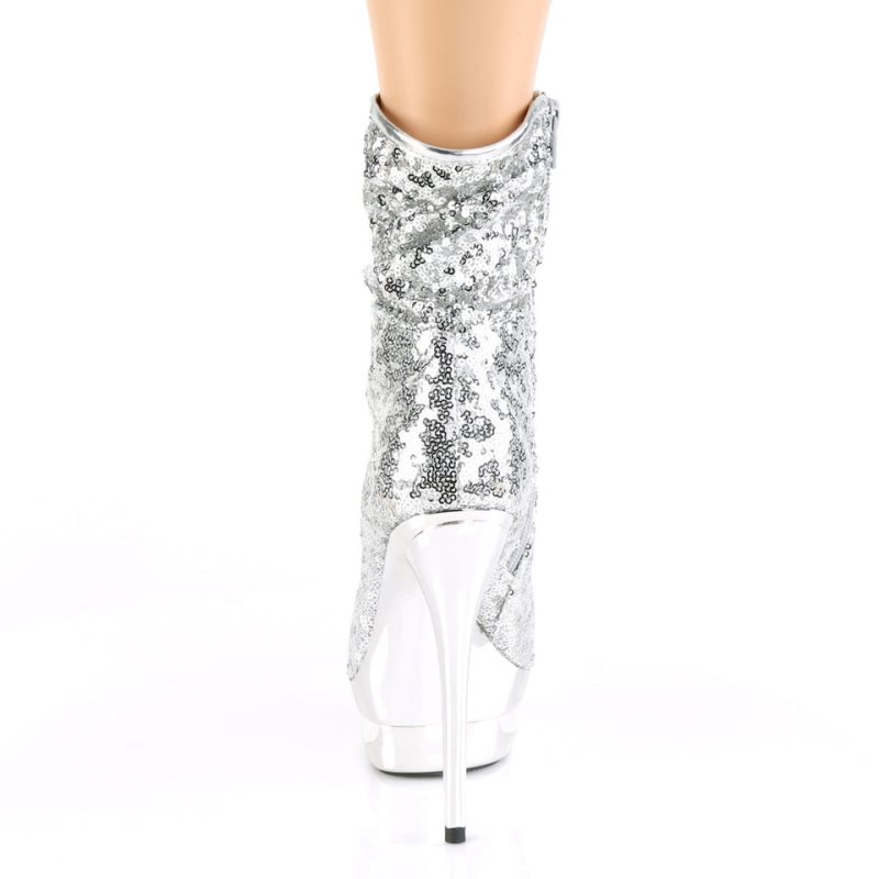 Pleaser Blondie-R-1009 Laarzen Dames Zilver | XBIEU-BE
