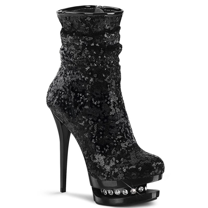 Pleaser Blondie-R-1009 Laarzen Dames Zwart | TYFUG-BE