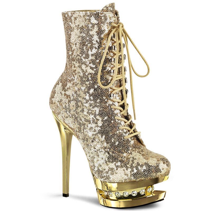 Pleaser Blondie-R-1020 Laarzen Dames Goud | NLTIR-BE