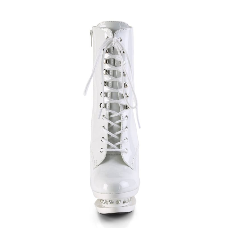 Pleaser Blondie-R-1020 Laarzen Dames Wit | CLZKM-BE
