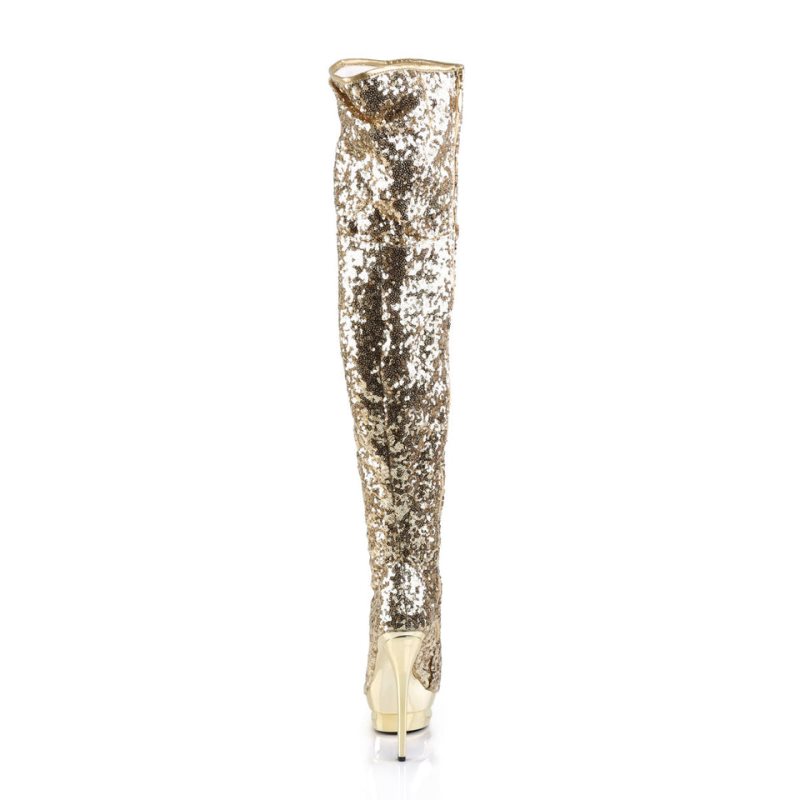 Pleaser Blondie-R-3011 Hoge Hakken Dames Goud | ILUOQ-BE