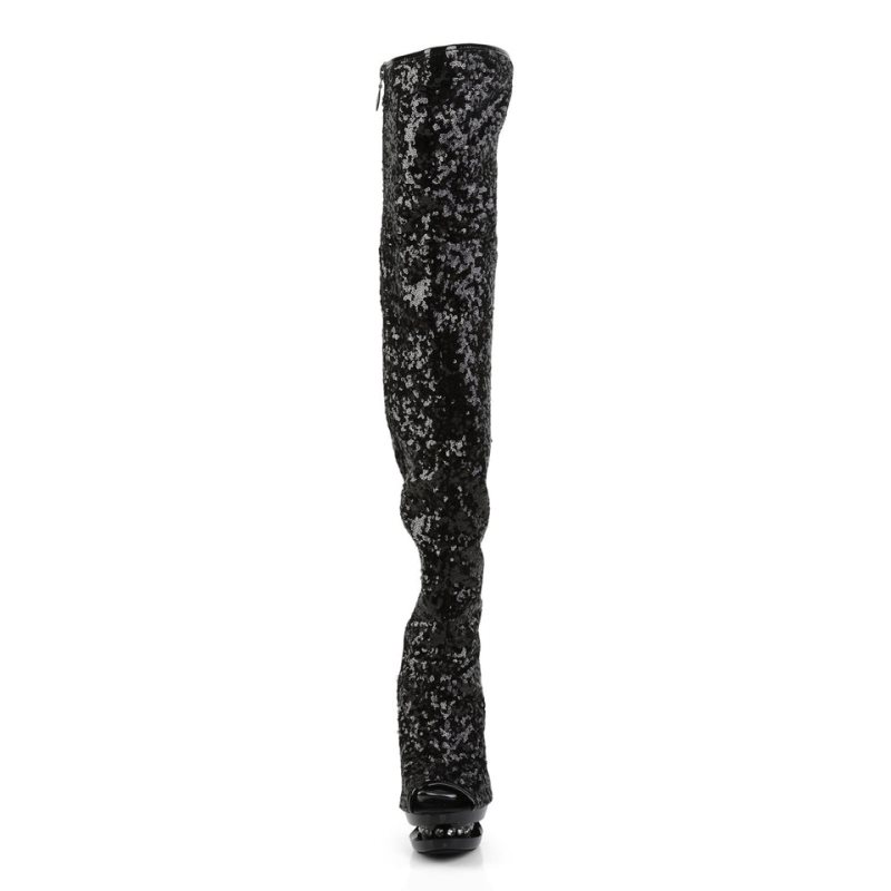 Pleaser Blondie-R-3011 Hoge Hakken Dames Zwart | QVUFY-BE