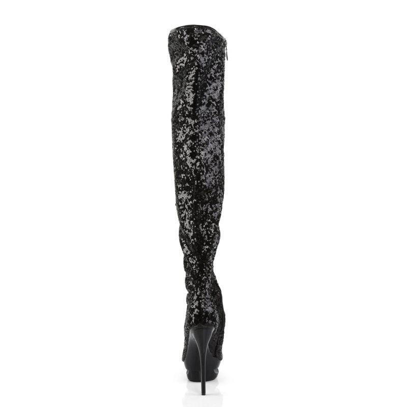 Pleaser Blondie-R-3011 Hoge Hakken Dames Zwart | QVUFY-BE