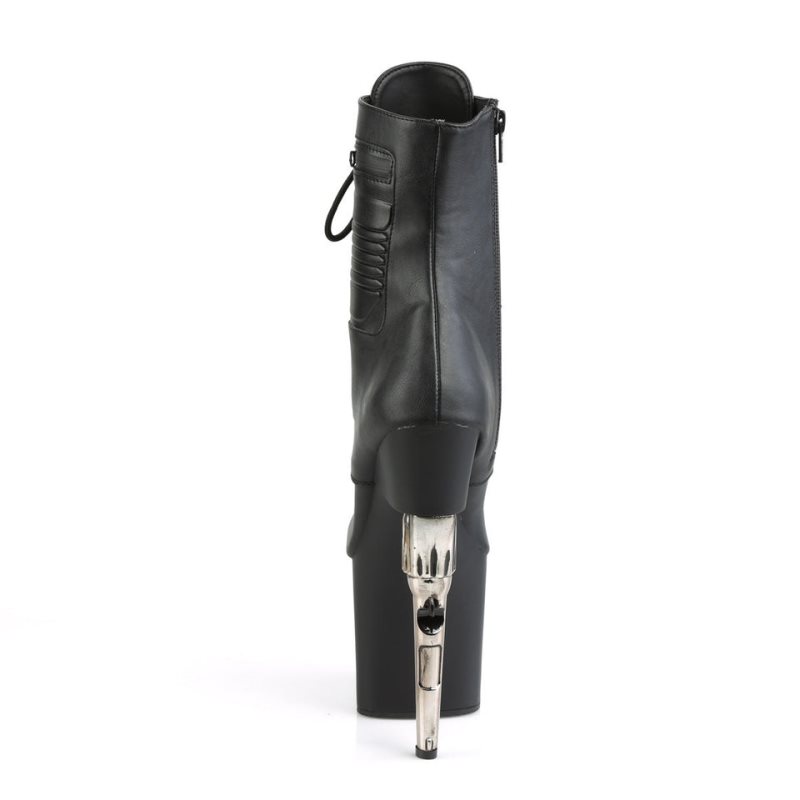 Pleaser Bondgirl-1020PK Vegan Leather Laarzen Dames Zwart | ZCVQU-BE