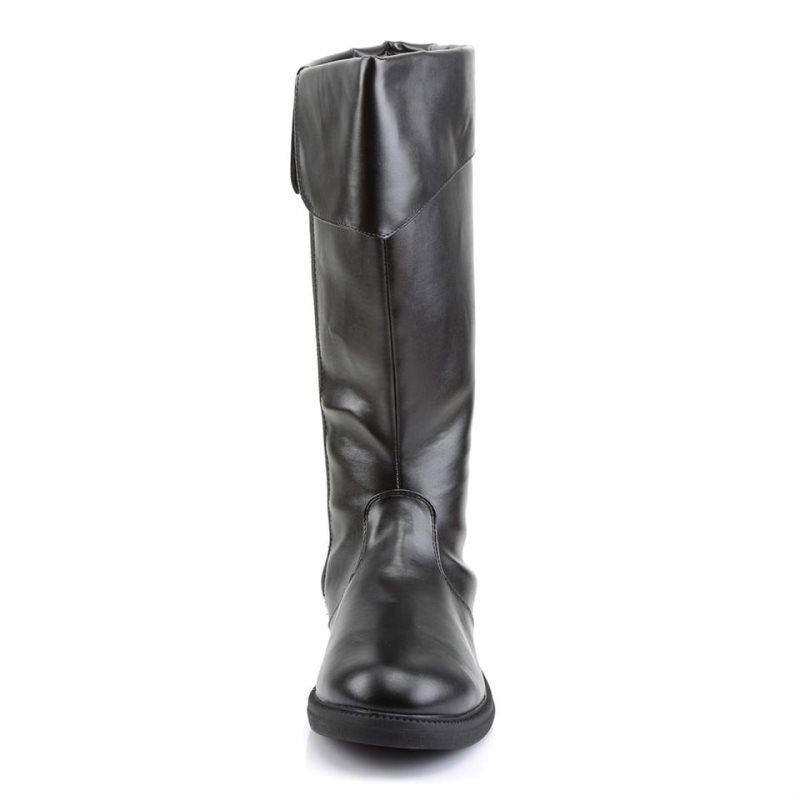 Pleaser Captain-105 Vegan Leather Knie Laarzen Heren Zwart | YXMBF-BE