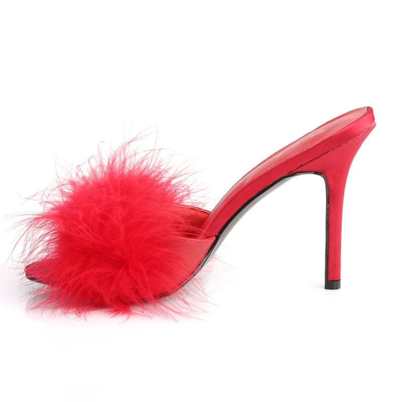 Pleaser Classique-01F Badslippers Dames Rood | LGTOH-BE