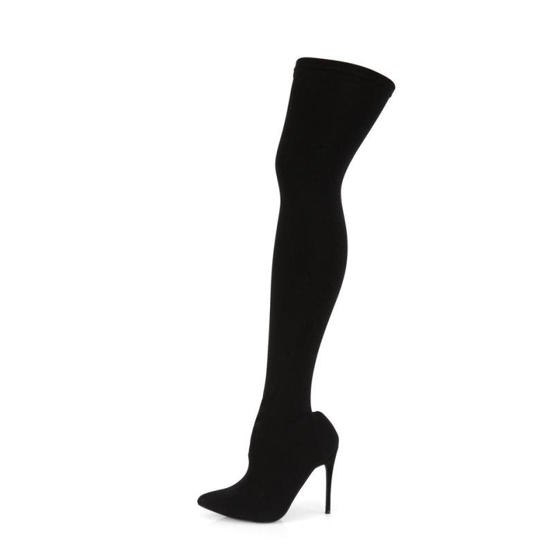 Pleaser Courtly-3005 Hoge Hakken Dames Zwart | YOBHR-BE