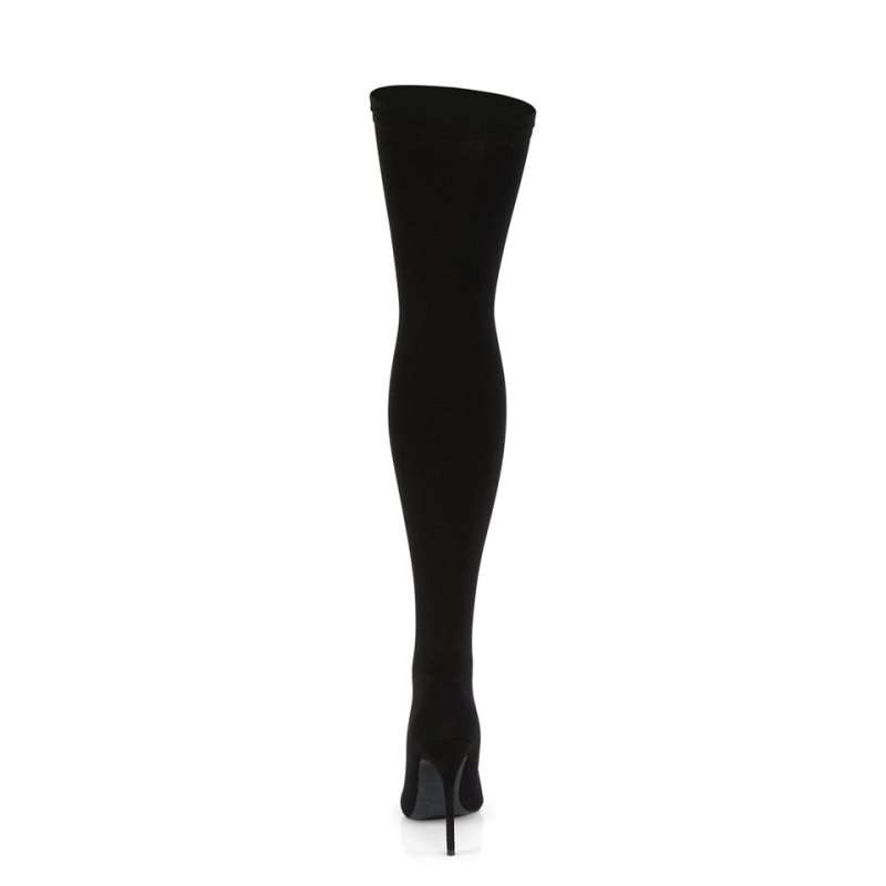 Pleaser Courtly-3005 Hoge Hakken Dames Zwart | YOBHR-BE