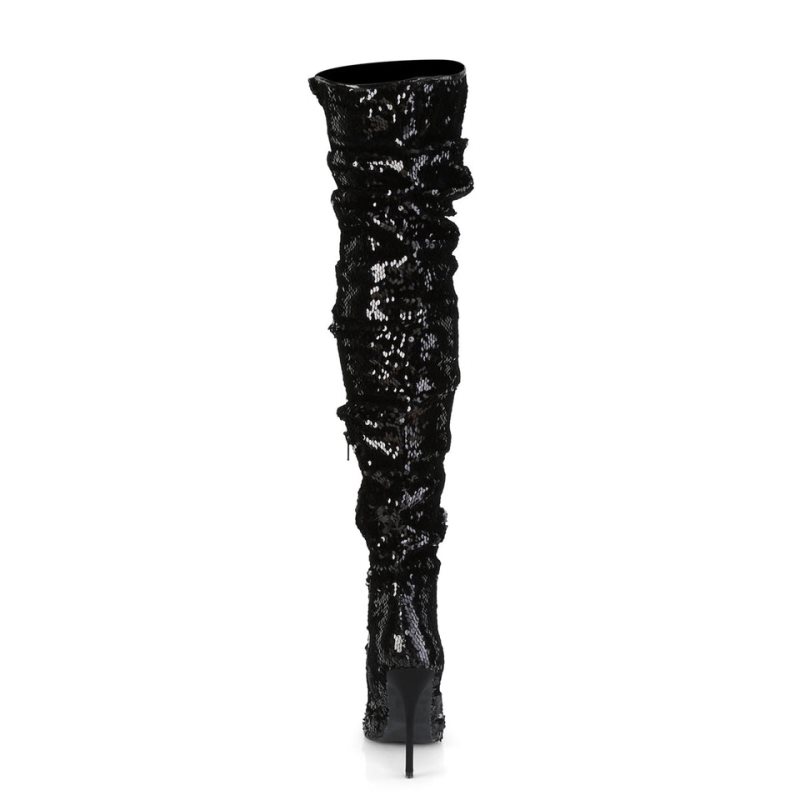Pleaser Courtly-3011 Hoge Hakken Dames Zwart | UOQPW-BE