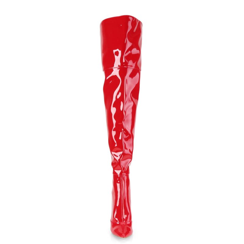 Pleaser Courtly-3012 Hoge Hakken Dames Rood | GHUBO-BE