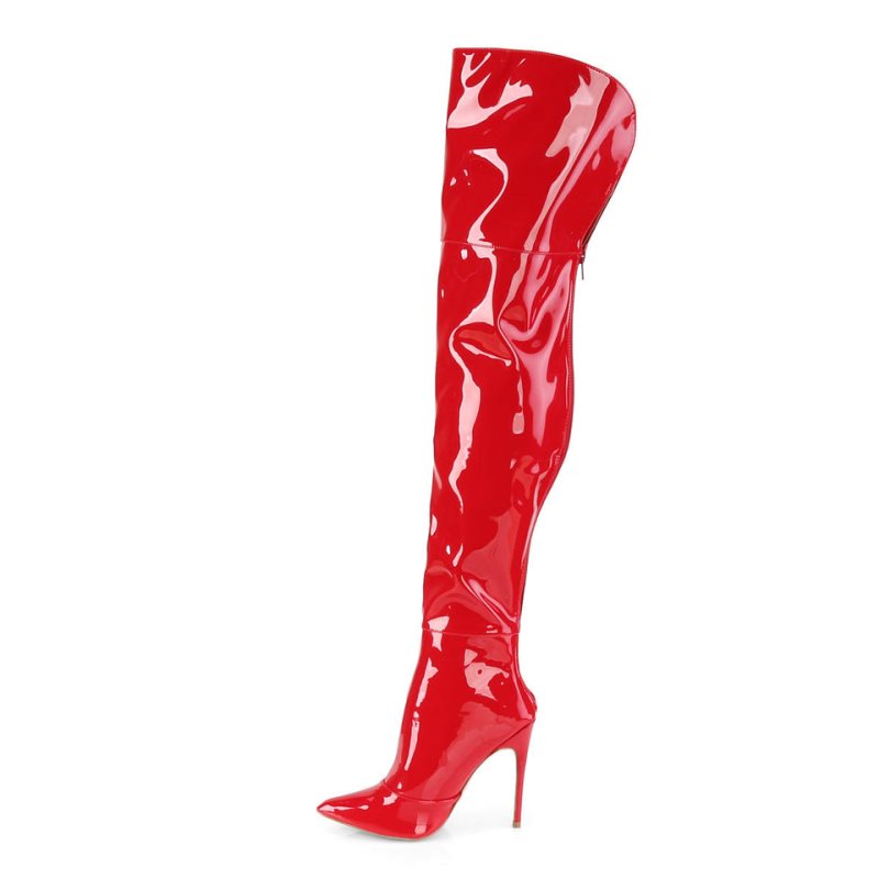 Pleaser Courtly-3012 Hoge Hakken Dames Rood | GHUBO-BE