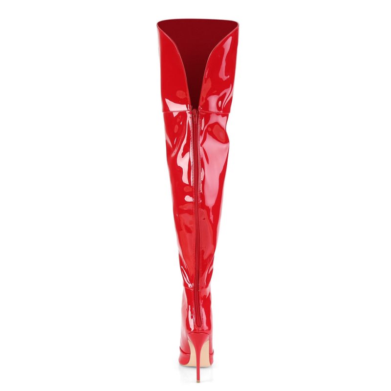 Pleaser Courtly-3012 Hoge Hakken Dames Rood | GHUBO-BE
