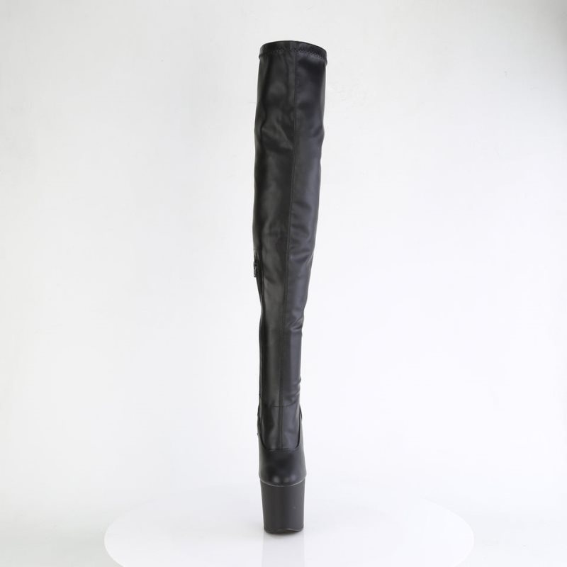Pleaser Craze-3000 Vegan Leather Hoge Hakken Dames Zwart | SAOMF-BE