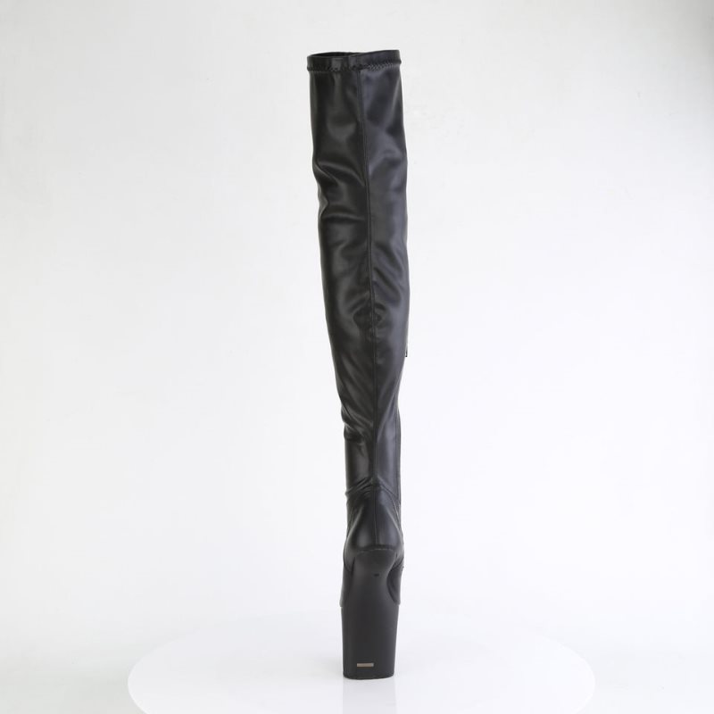 Pleaser Craze-3000 Vegan Leather Hoge Hakken Dames Zwart | SAOMF-BE