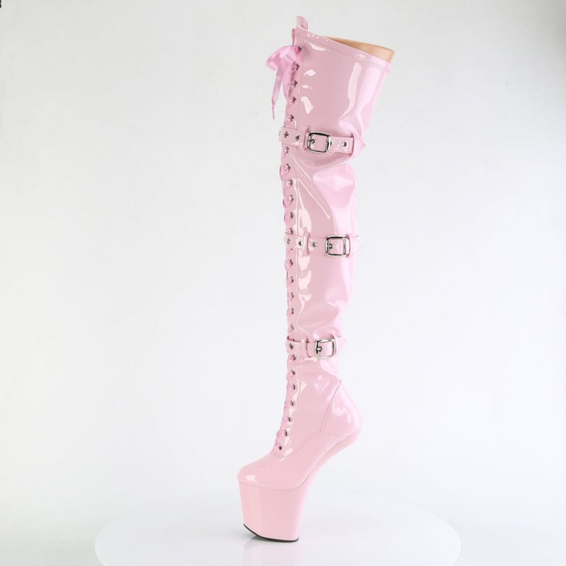 Pleaser Craze-3028 Hoge Hakken Dames Roze | ESOVW-BE