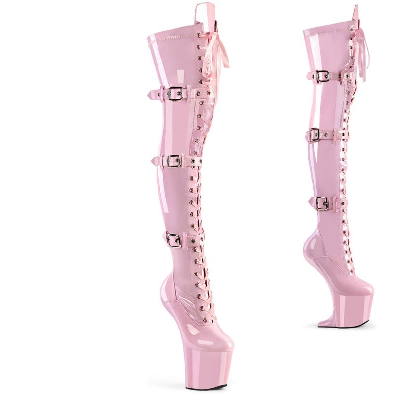 Pleaser Craze-3028 Hoge Hakken Dames Roze | ESOVW-BE