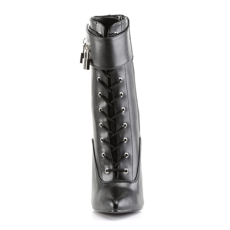 Pleaser Dagger-1023 Vegan Leather Laarzen Dames Zwart | BLEQW-BE