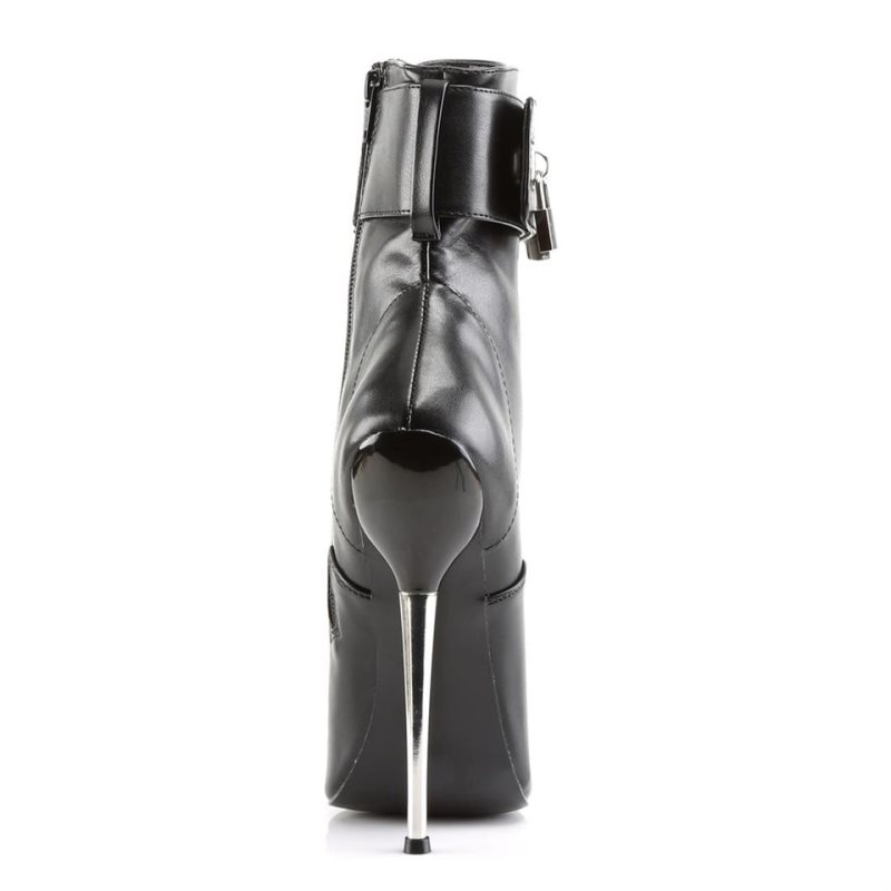 Pleaser Dagger-1023 Vegan Leather Laarzen Dames Zwart | BLEQW-BE