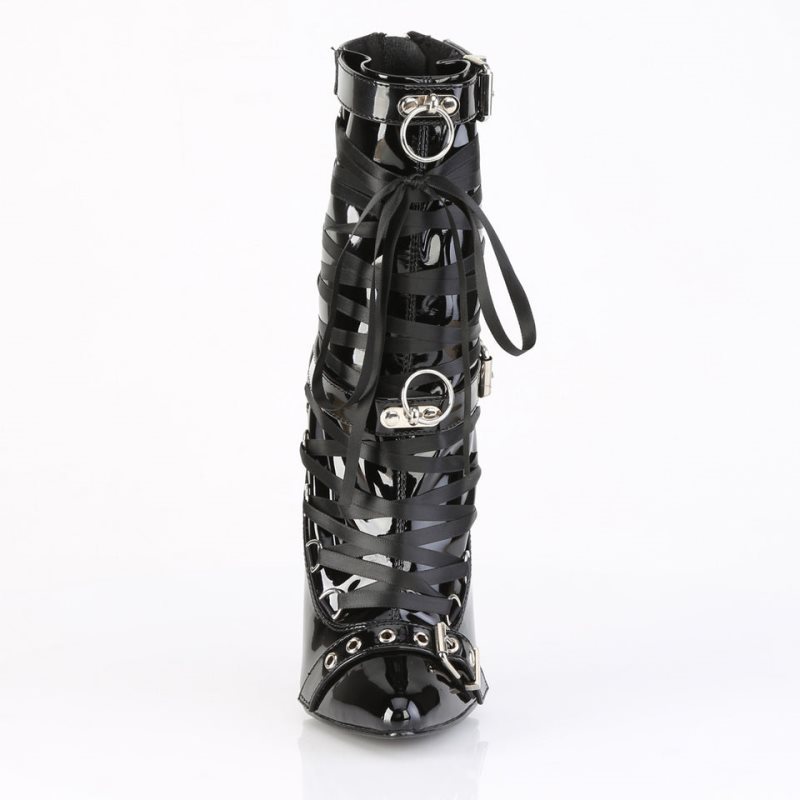 Pleaser Dagger-1032 Laarzen Dames Zwart | SEHLA-BE