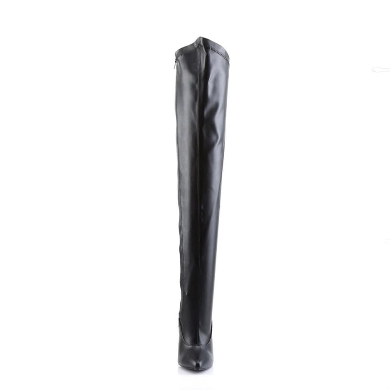 Pleaser Dagger-3060 Vegan Leather Hoge Hakken Dames Zwart | FUDXK-BE