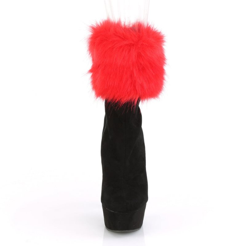 Pleaser Delight-1000 Suede Laarzen Dames Zwart | TJSEY-BE