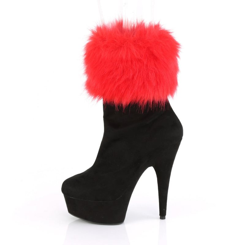 Pleaser Delight-1000 Suede Laarzen Dames Zwart | TJSEY-BE